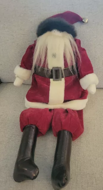 Woof & Poof 31" Santa Rare Unique 2011 Excellent condition Iceland Fur beard