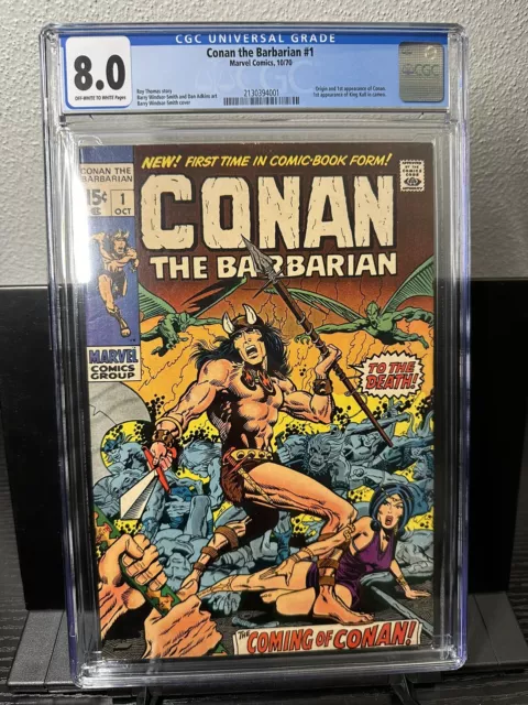 Conan The Barbarian #1 Cgc 8.0 🔥1St Appearance Of Conan🔥