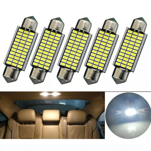 10x Blanc Auto 3014 SMD 33 LED 42MM Soffitte Éclairage intérieur 12V 6000K