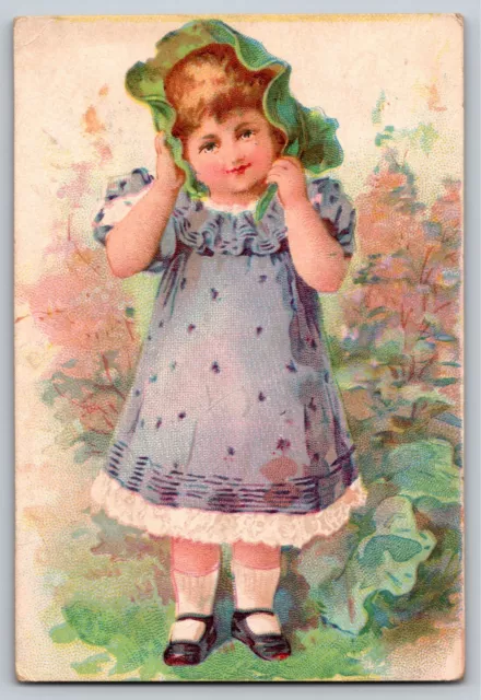 Emlet & Jenkins Druggists Hanover PA Victorian Trade Card "Our Cold Soda" Girl