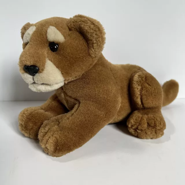 Vintage Wildlife Artist Baby Lion Cougar Small of the Wild Realistic Plush Toy