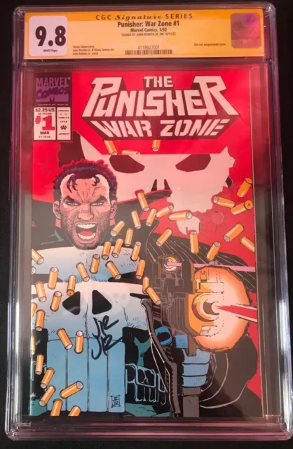 Punisher: War Zone #1 1992 CGC 9.8 SS John Romita Jr. Die-Cut WrapAround Cover