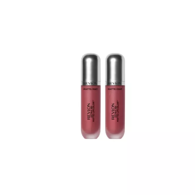 LOT OF 2 REVLON ULTRA HD MATTE LIP COLOR 600 HD DEVOTION 0.2oz EACH