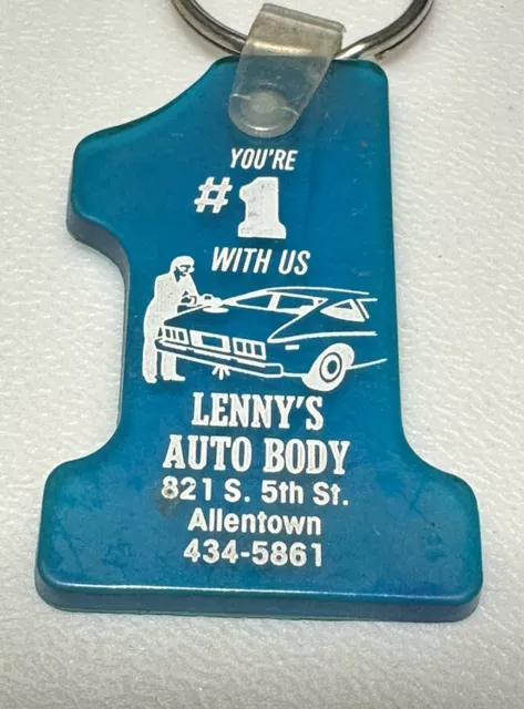 Allentown PA Lenny’s Auto Body Car Repair Service Shop Automotive Keychain