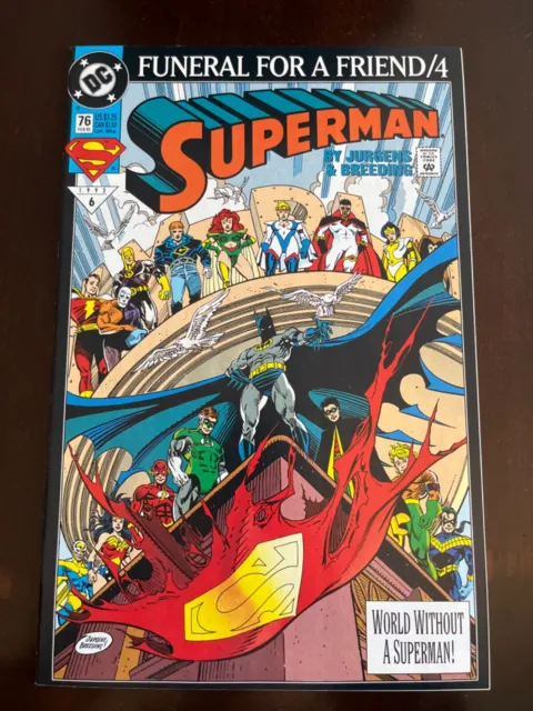 Superman #76 Vol. 2 (DC, 1993) Funeral For A Friend, NM