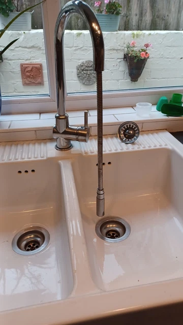 IKEA DOMSJO CERAMIC Double Farmhouse Style Sink - Discontinued. Item £ ...