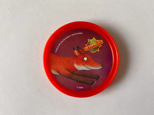 Chessington World Of Adventures Merlin Pop Badge -Fox Gruffalo - Red -L-3290 🦊