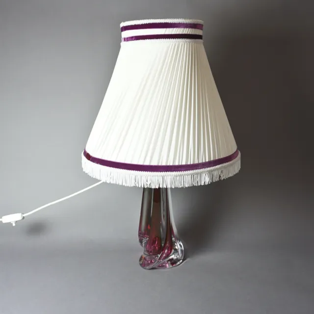 Cristal Lampe De Val St.Lambert 1960er Années 1.Z