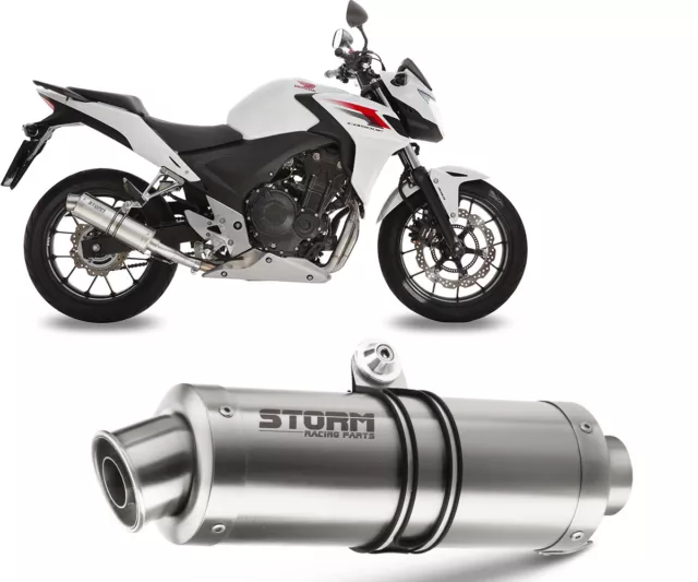 Echappement Storm by Mivv Silencieux Gp Acier Honda Cb 500 F / X 2013 > 2015 2