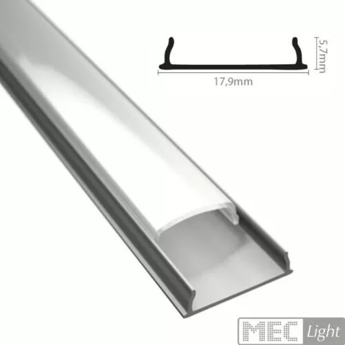 Aluminio Perfil Barra Carril "Aufbau-Flex" para LED Tira + Klick Cubierta