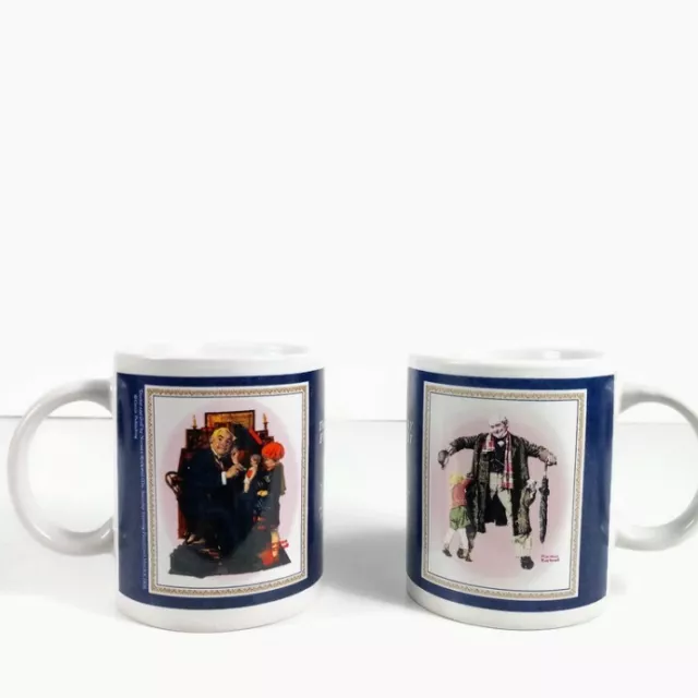 Norman Rockwell Coffee Mugs "Doctor & Doll" - "The Gift" Saturday Evening Post