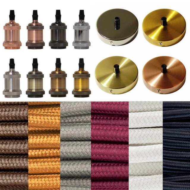 Lot De 4 Douilles E27 Avec Interrupteur - Câble 3 M, Prise Européenne - Pour Lampe Maison, Bureau