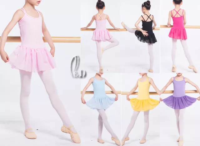 Au Stock Girls Adults Dance Ballet Dress Cotton Gymnastics Leotard Da025