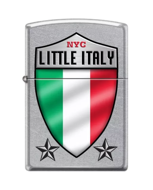 Zippo 9609, New York City-Little Italy, Street Chrome Finish Lighter