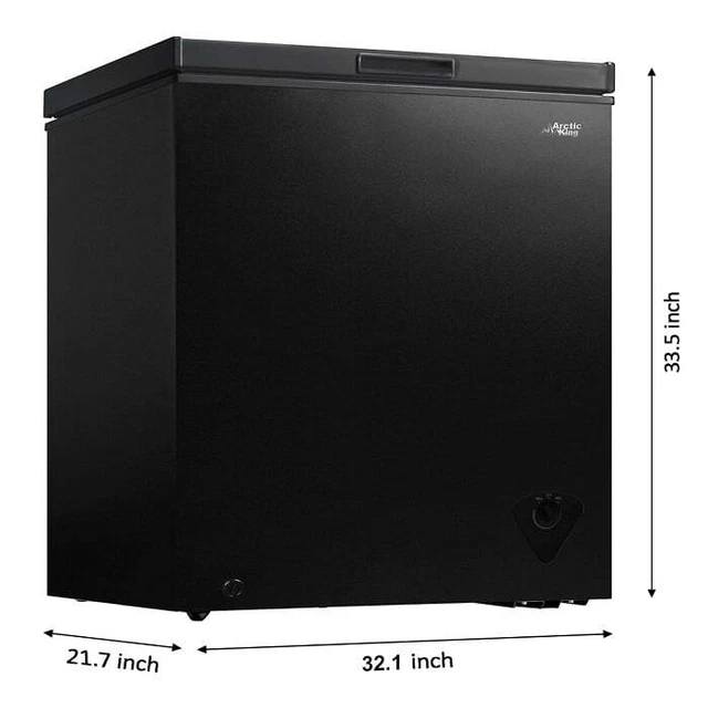 7 CU FT Chest Freezer, With A Removable Storage Basket, Black 175.99