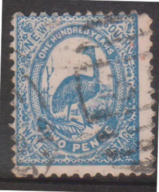 (F82-42) 1888 Australia 2d blue EMU stamp (AQ)
