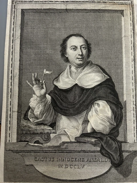 Retrato" Abdul Hamid Plata Inocente Teólogo, Erudito (Piacenza 1710 Torino 1780)
