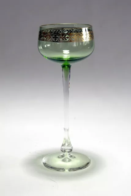 Jugendstil Glas, Weinglas, Römer, Stängelglas Josephinenhütte um 1900 - 2