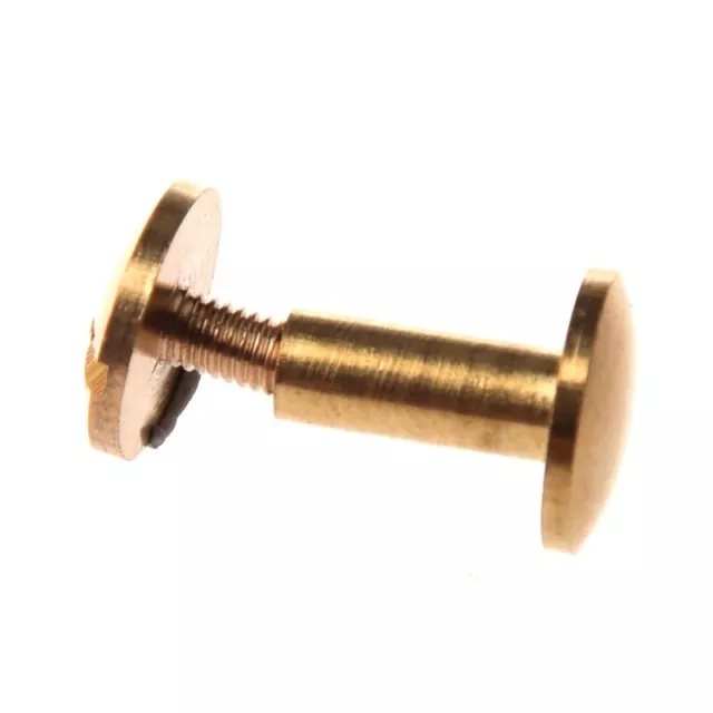 10x Arc Solid Brass Button Stud Screw Nail Screw back Leather Belt 10