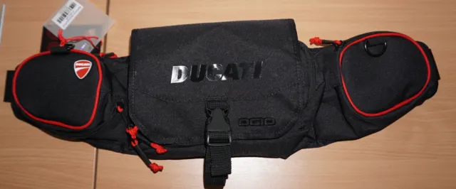 DUCATI Redline P1 Hüfttasche / Motorrad Bauchtasche - Schwarz - NEU - Ogio