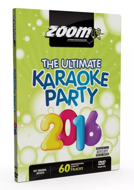 Zoom Karaoke Ultimate Karaoke Party 2016 (Region Free) DVD - 60 Tracks auf 2 DVDs