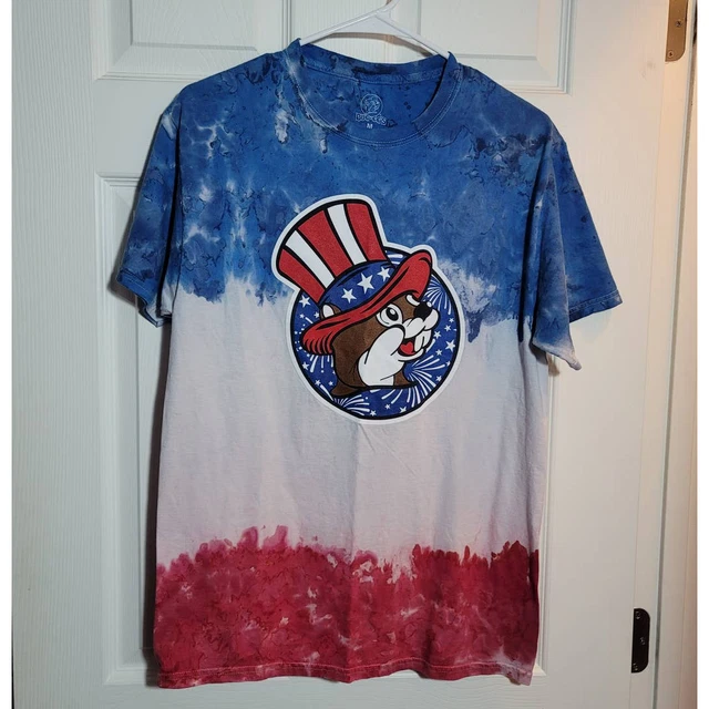 BUCEES 4TH OF July USA Red White & Blue Tie Dye Short Sleeve TShirt