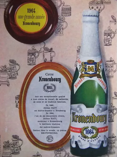 Publicité Kronenbourg 1964 Une Grande Annee Pour La Biere