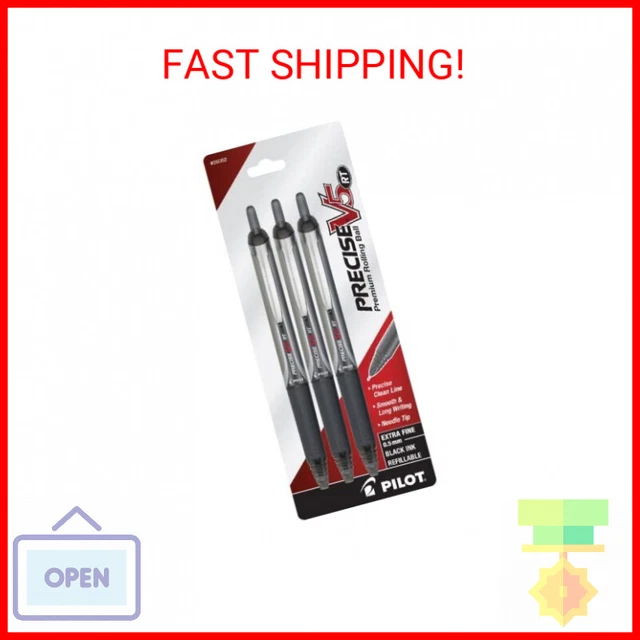PILOT Precise V5 RT Refillable & Retractable Liquid Ink Rolling Ball Pens, Extra