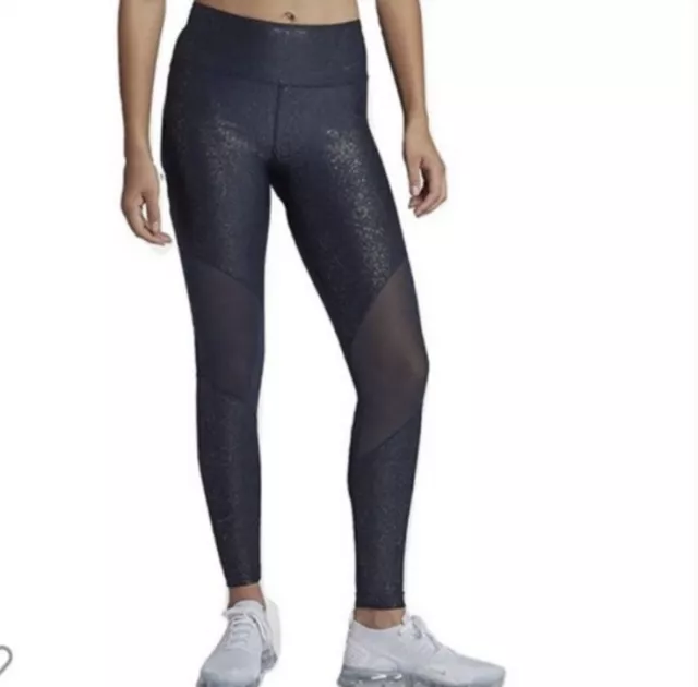 Nike power victory tight fight sparkle training legging XL Blue NWT Running