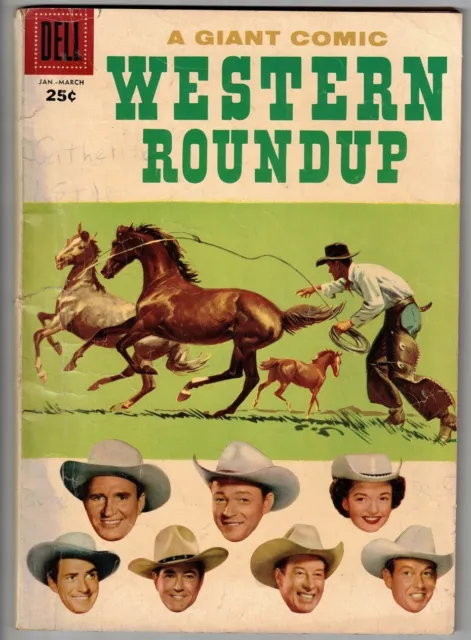 WESTERN ROUNDUP # 17 (DELL) ROY ROGERS - DALE EVANS - GENE AUTRY (100 pgs.)