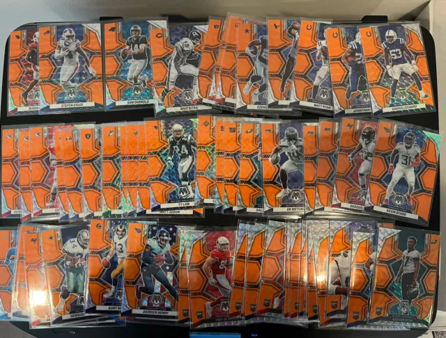 30% off! 2022 Panini Mosaic Football ORANGE REACTIVE PRIZM  You Pick/Choose