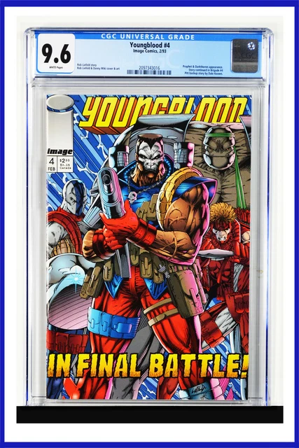 Youngblood #4 CGC Graded 9.6 Image February 1993 White Pages Comic Book.