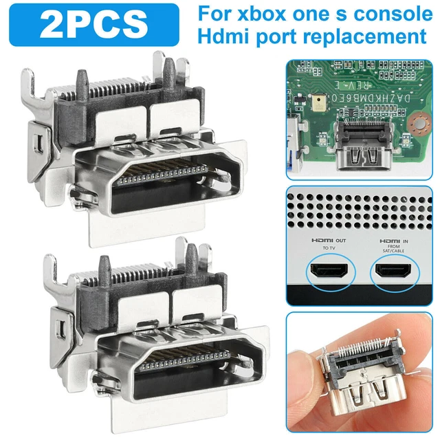 2PCS HDMI PORT Connector Socket Replacement For Microsoft Xbox One S