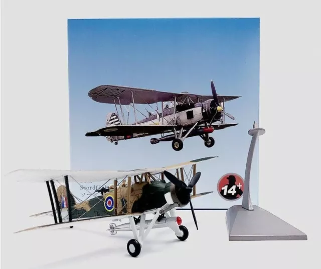 WLTK WWII UK Royal Navy Swordfish Torpedo Bomber 1/72 Diecast Model