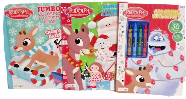 New Christmas Toy Coloring Books Lot Christmas Santa Rudolph Play Set