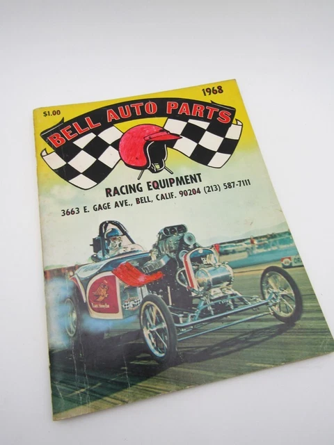 1968 BELL AUTO Parts Catalog Racing Equipament Acessories Vtg Helmet ...