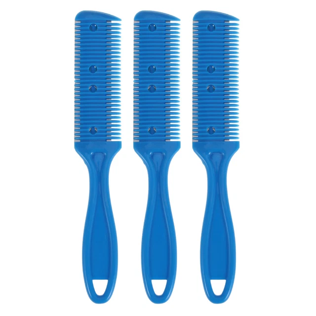 Peine adelgazante de cabello, 3 piezas peine de cabello con peine corte de pelo de doble filo (