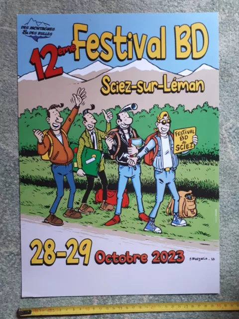 Affiche Festival Bd Margerin (Lucien, Ricky, Gillou & Riton) ☆ tbe+++