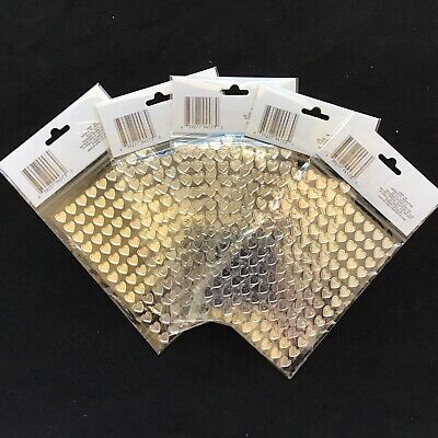 Set Of 5 (585pcs) Heart Self Adhesive Acrylic Rhinestone Stickers DIY Gemstones 10