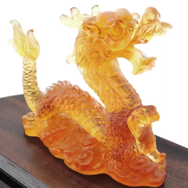 Statue de dragon Feng Shui Liuli pour la bonne chance 3