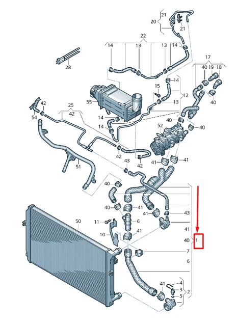 Adattatore Y-Flangia Tubo Refrigerante In Alluminio 1J0121087E - Compatibile Con Mk4 1.8T 2000-2005 E TT 2000-2002