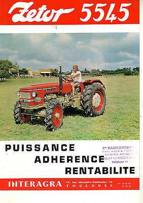 Prospectus Tracteur ZETOR Zetormatic 220 Tractor Traktor Prospekt Brochure 