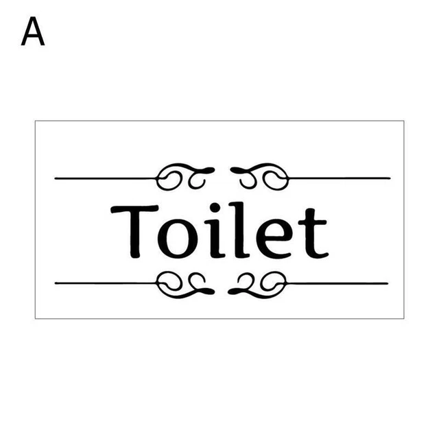 toilet Bedroom Door Sign Self Adhesive Vinyl Sticker, Decal Signs el Restaura C3