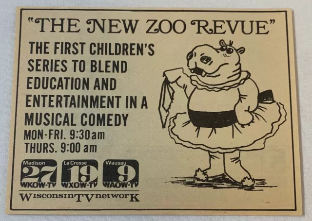 1972 Wkow / Wxow / Waow TV Ad ~ Il Nuovo Zoo Revue