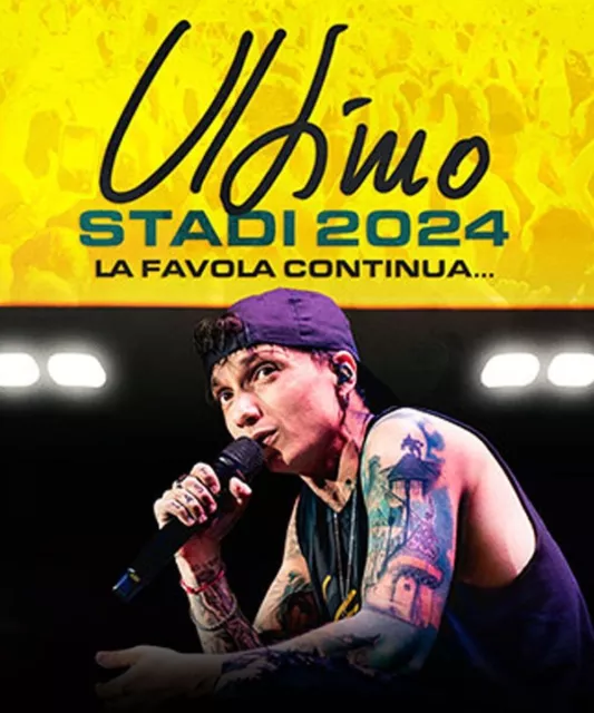 BIGLIETTO CONCERTO ULTIMO 22 Giugno 2024 PRATO GOLD Olimpico Roma EUR