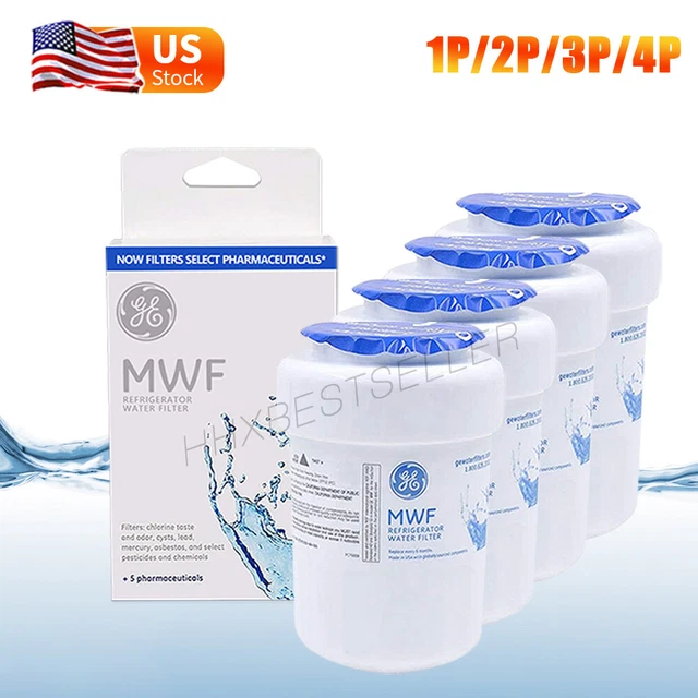 1/2/3/4 PACK GE MWF Water Filter MWFP 469991 Smartwater Refrigerator