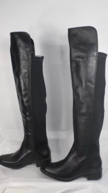 Andre Assous 'Stagecoach' Black Waterproof Leather Over-the-Knee Boot Size 36/6M