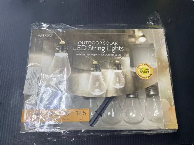 Merkury outdoor solar led store string lights