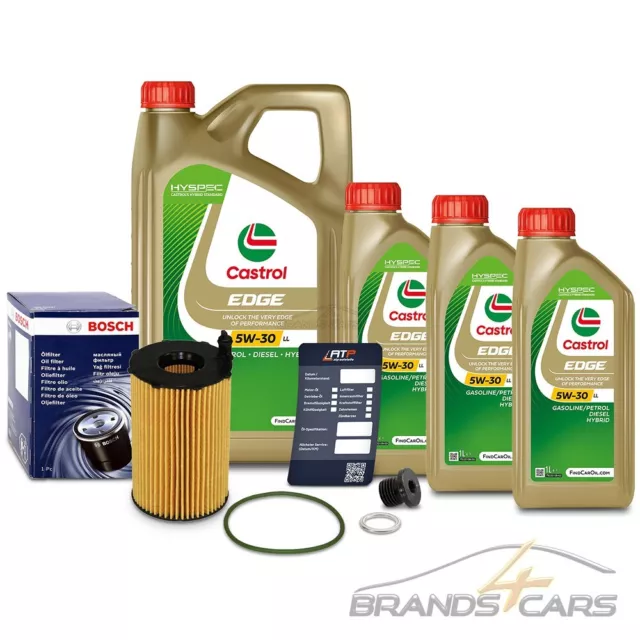 Bosch Ölfilter+8L Castrol Edge 5W-30 Ll Für Audi A6 4G C7 3.0 Tdi Bj Ab 10