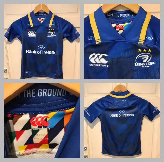 Canterbury Vapodri Leinster Maglietta Rugby Bambini Età 8ANNI Maglia Ufficiale CTRL £45 In perfette condizioni